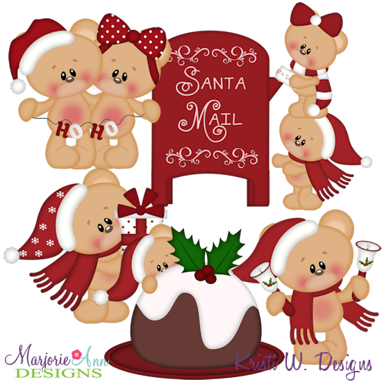 Christmas Bears SVG Cutting Files Includes Clipart - Click Image to Close